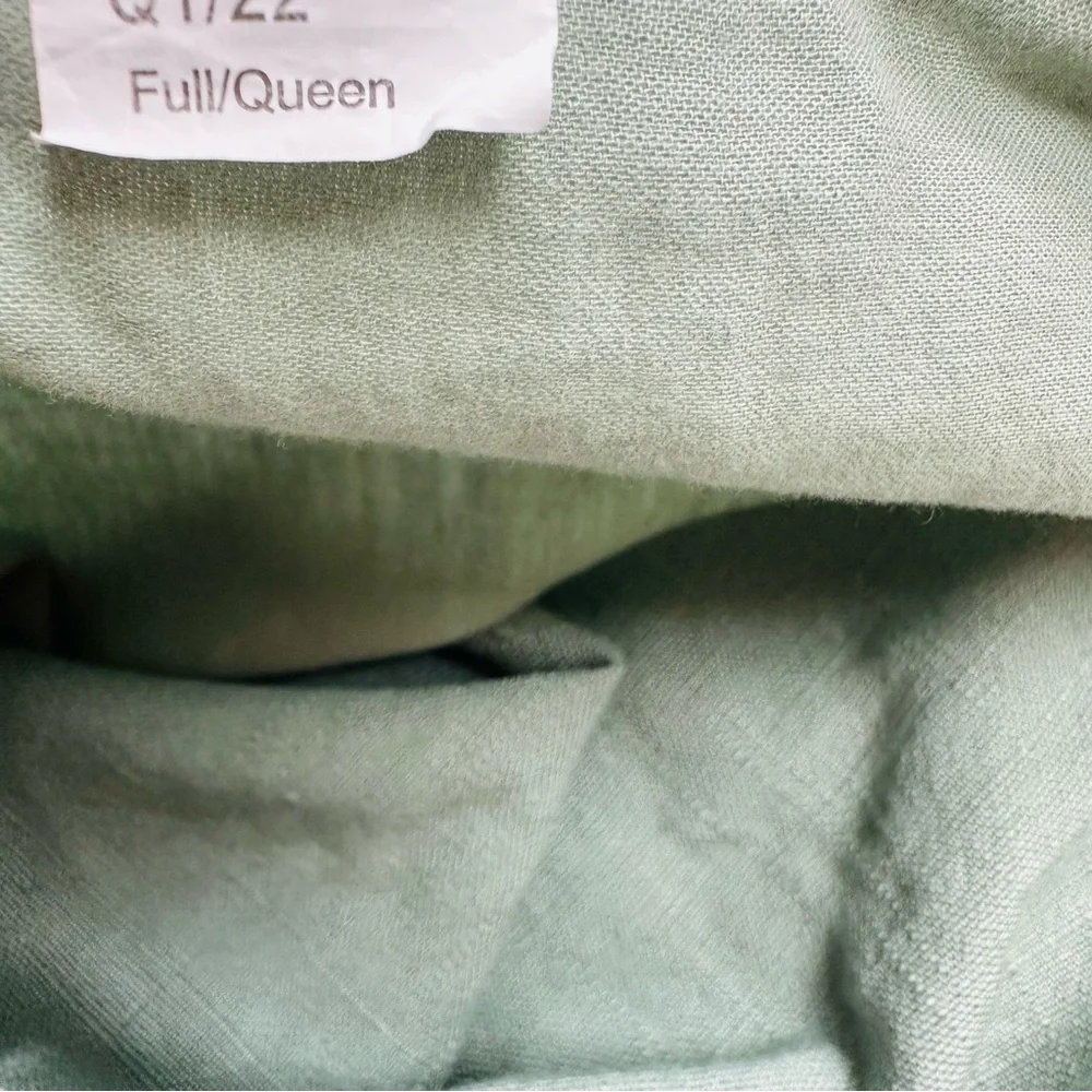Casaluna Linen Blend Pillow Sham Standard Size Green